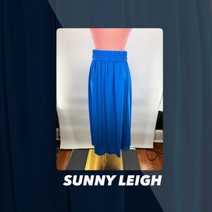 EUC Sunny Leigh Blue Midi Skirt
